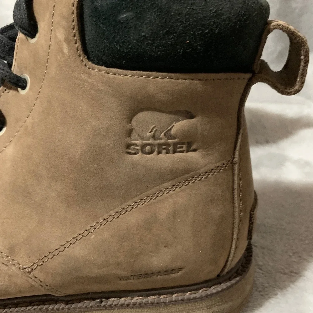 Sorel Madson ll Boots Men's Brown Waterproof Leather Moc‎ Toe Ankle Casual